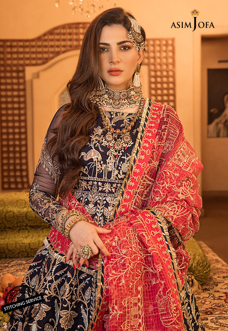 AJBN-02 | Asim Jofa Baad-e-Naubahar Wedding Collection 2022 | Embroidered Organze Suits