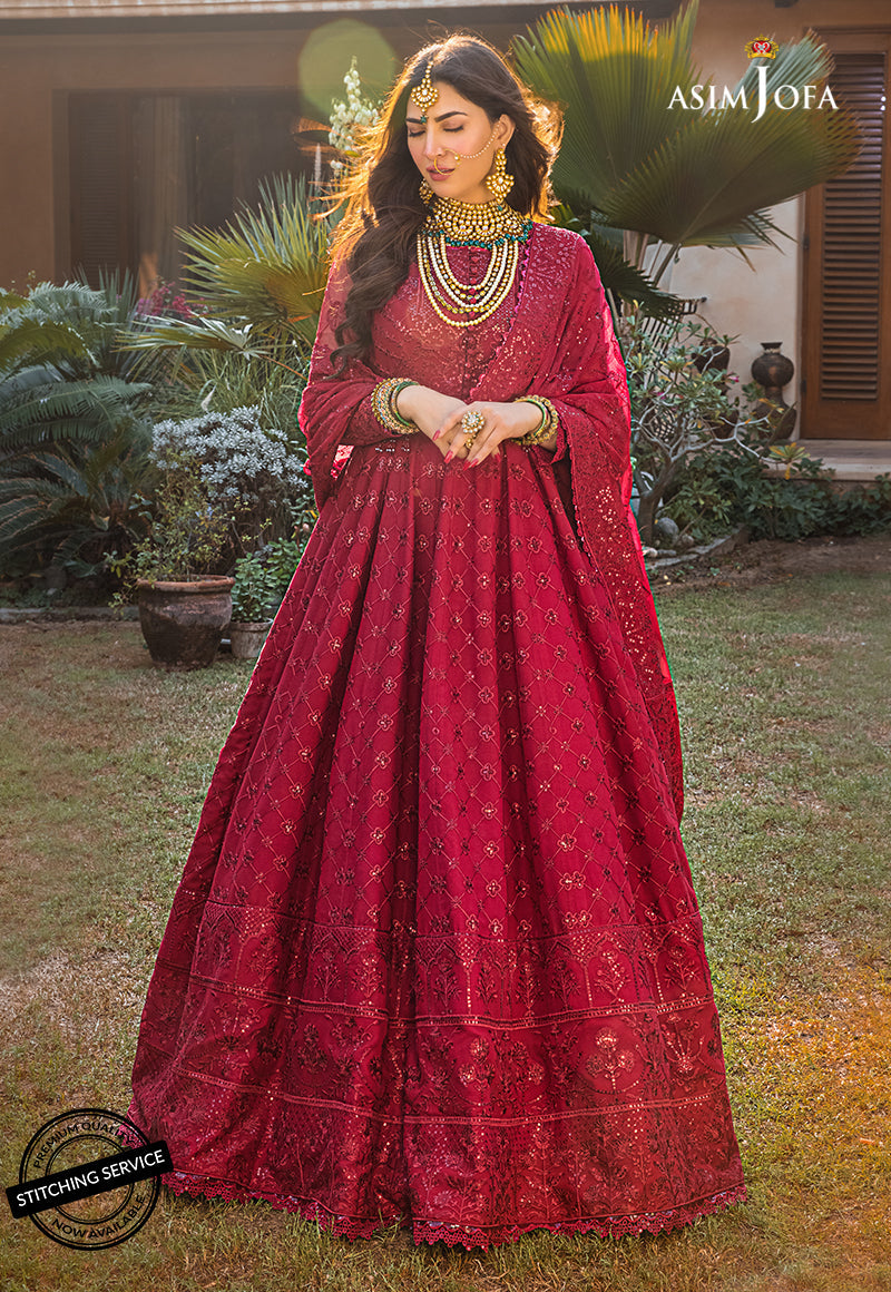 AJBN-03 | Asim Jofa Baad-e-Naubahar Wedding Collection 2022 | Embroidered Chiffon Suits