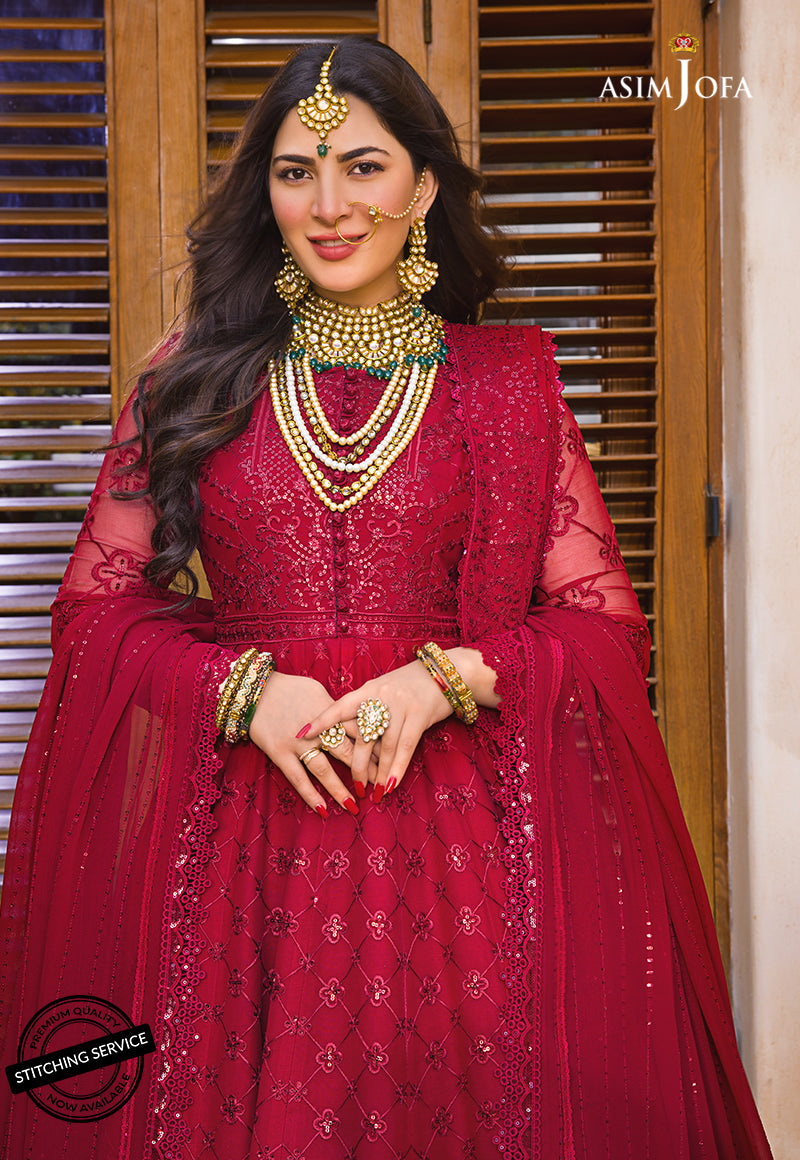 AJBN-03 | Asim Jofa Baad-e-Naubahar Wedding Collection 2022 | Embroidered Chiffon Suits