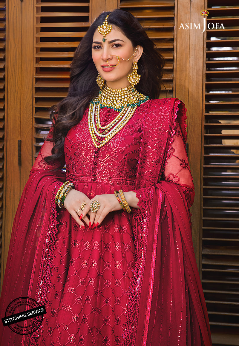 AJBN-03 | Asim Jofa Baad-e-Naubahar Wedding Collection 2022 | Embroidered Chiffon Suits