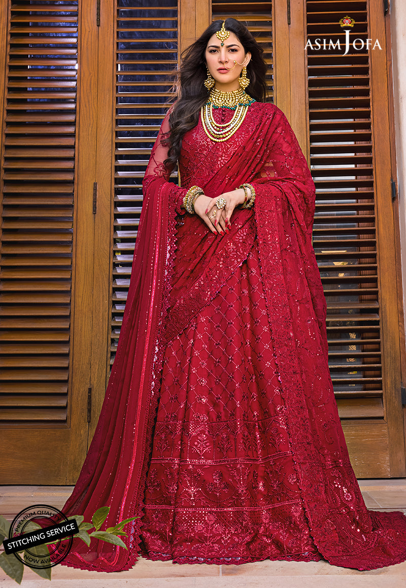 AJBN-03 | Asim Jofa Baad-e-Naubahar Wedding Collection 2022 | Embroidered Chiffon Suits