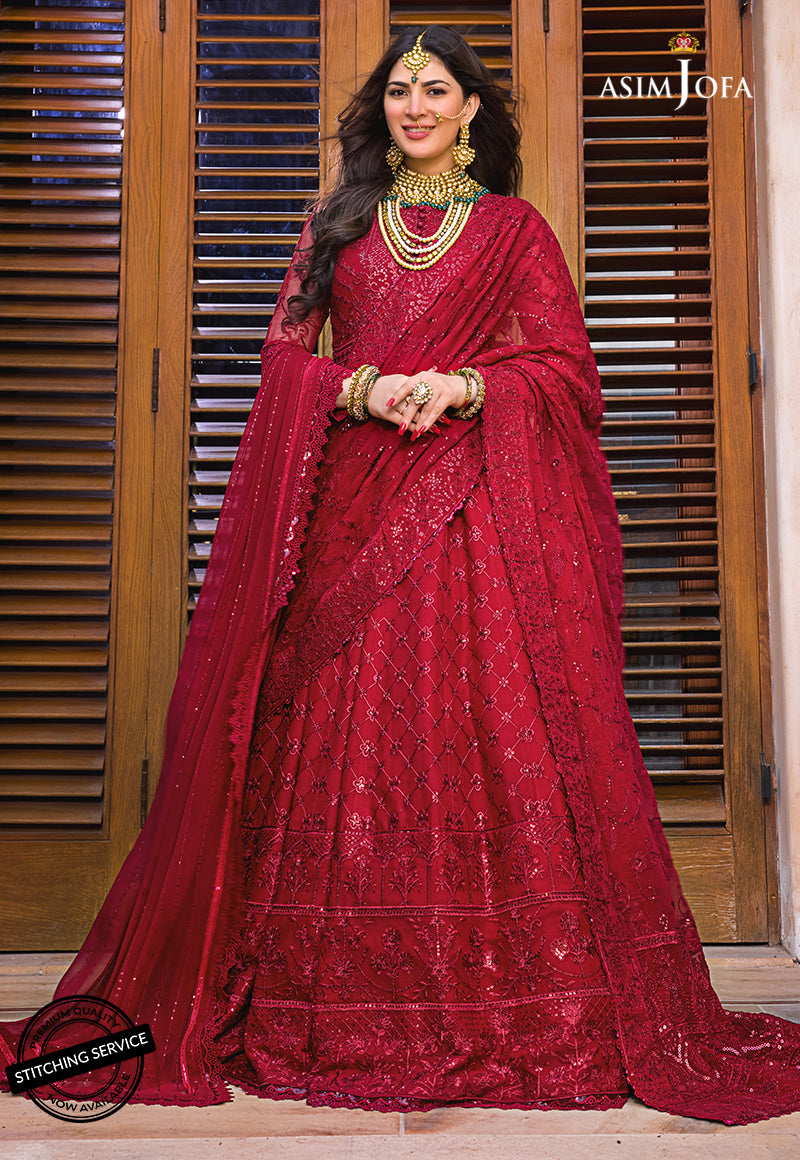 AJBN-03 | Asim Jofa Baad-e-Naubahar Wedding Collection 2022 | Embroidered Chiffon Suits