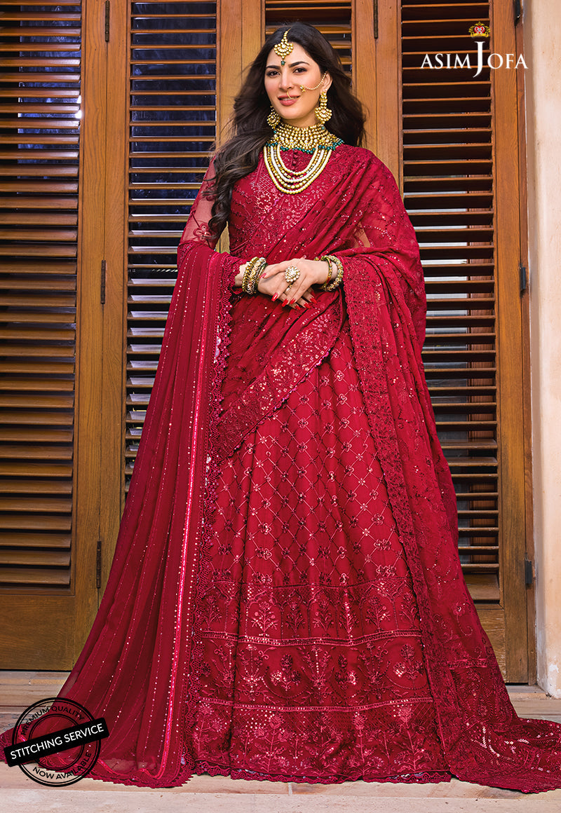 AJBN-03 | Asim Jofa Baad-e-Naubahar Wedding Collection 2022 | Embroidered Chiffon Suits