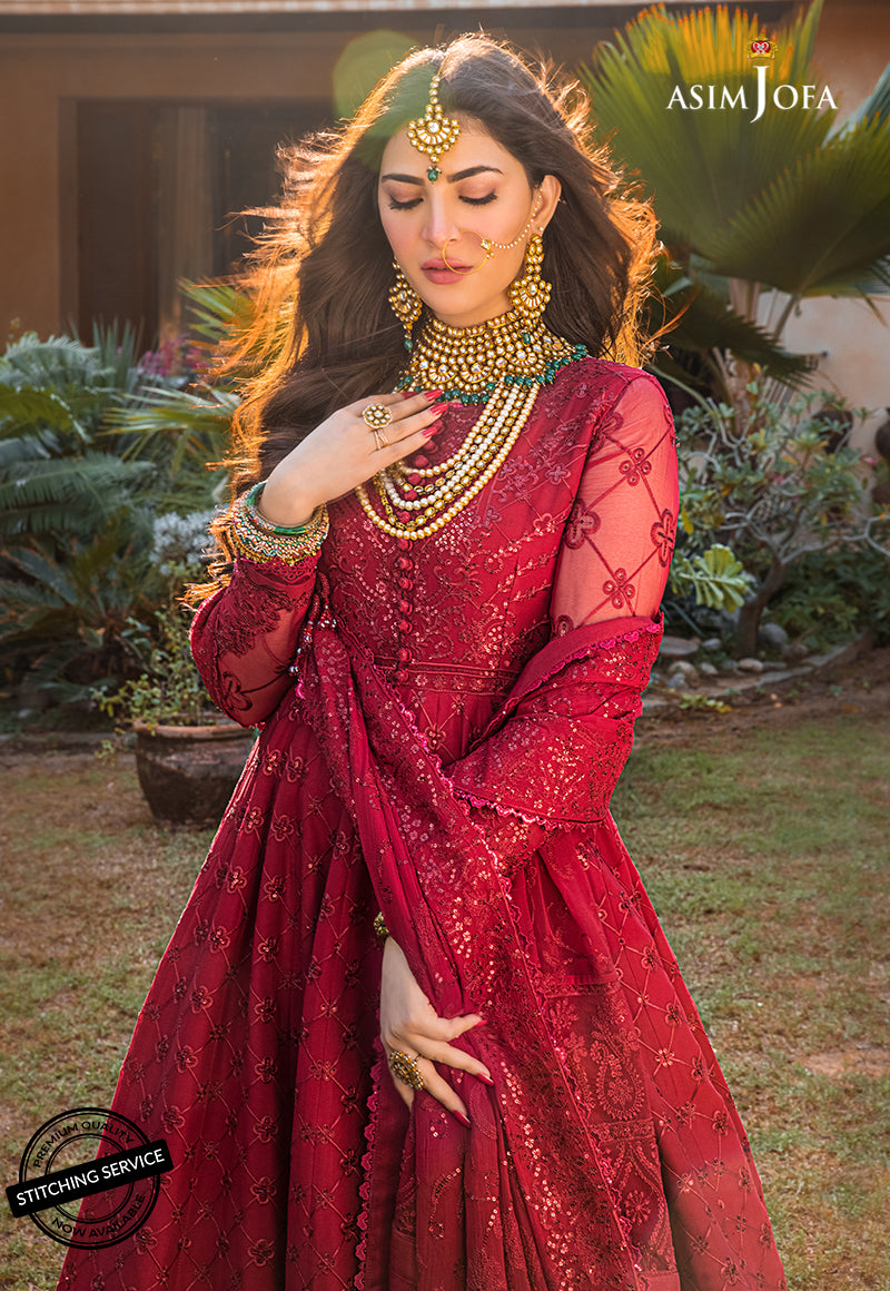 AJBN-03 | Asim Jofa Baad-e-Naubahar Wedding Collection 2022 | Embroidered Chiffon Suits