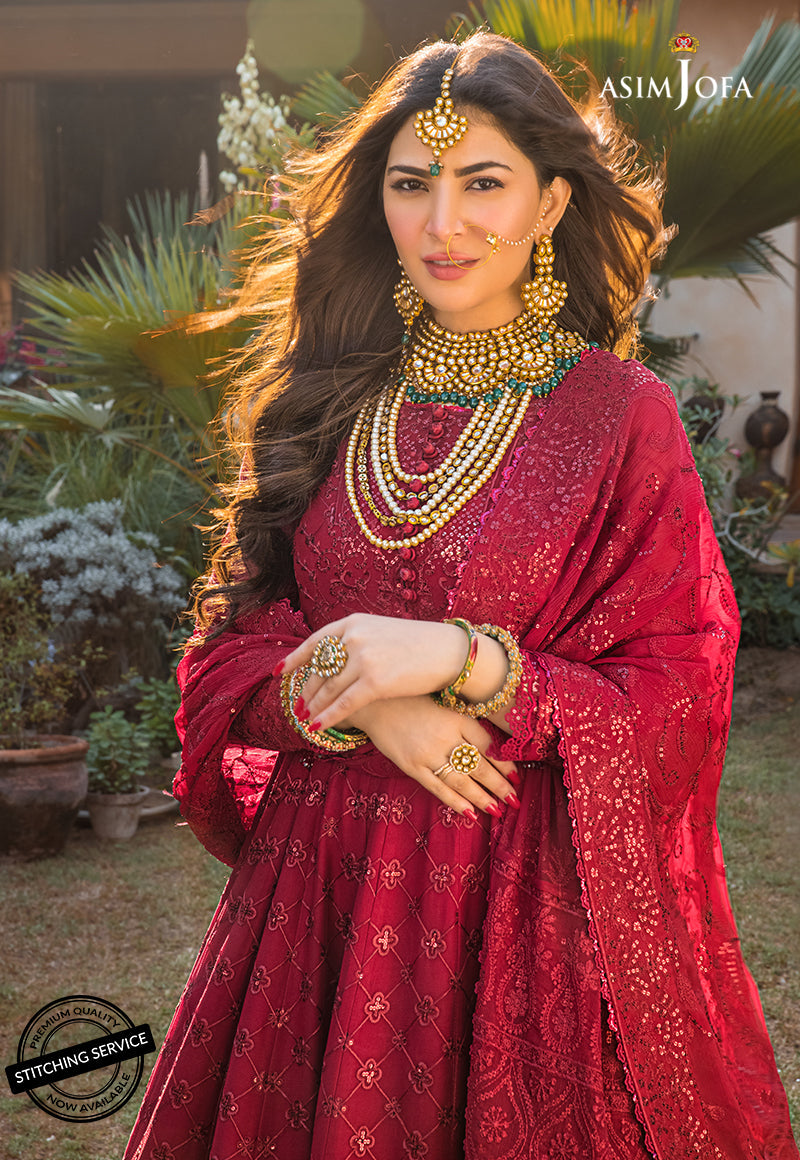 AJBN-03 | Asim Jofa Baad-e-Naubahar Wedding Collection 2022 | Embroidered Chiffon Suits