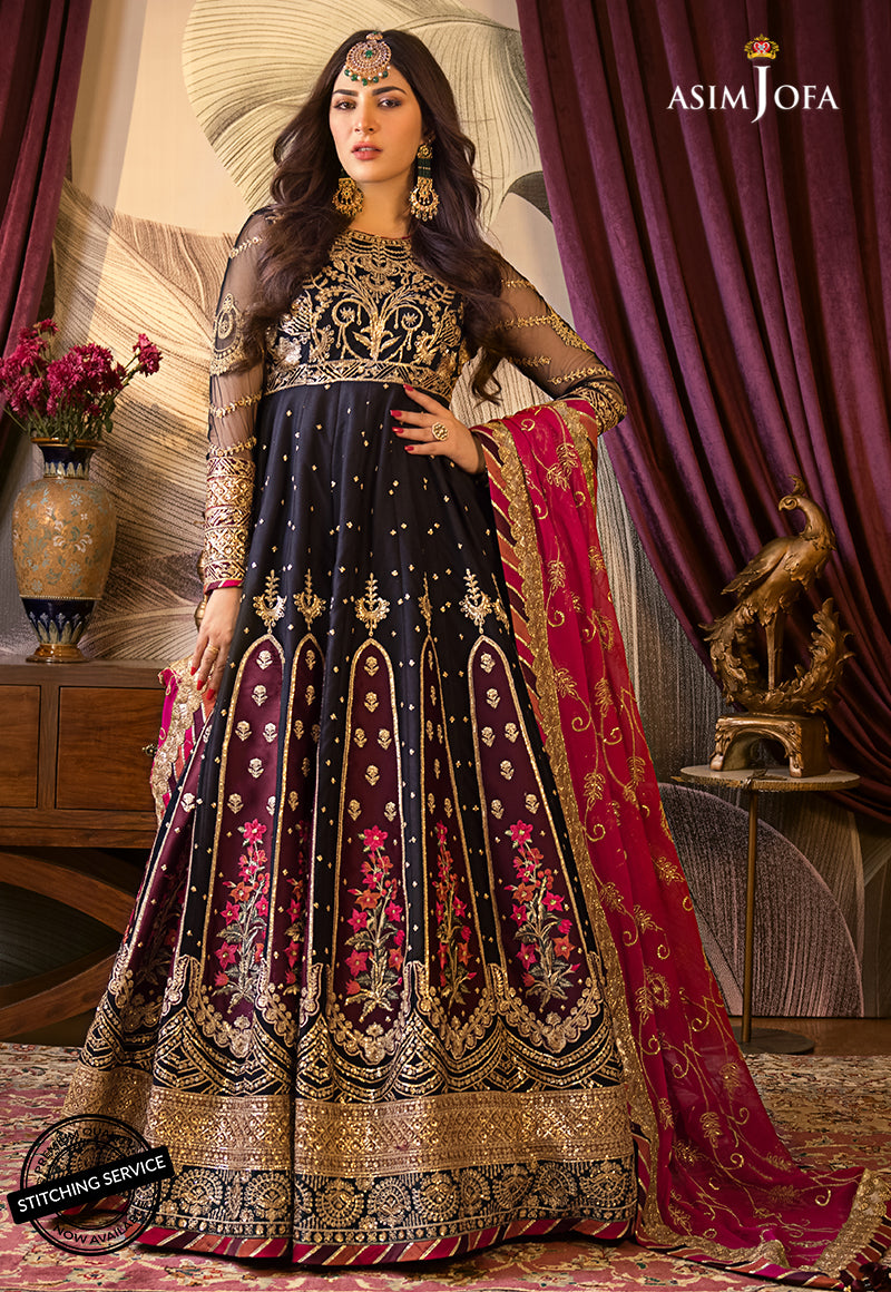AJBN-06 | Asim Jofa Baad-e-Naubahar Wedding Collection 2022 | Embroidered Net Suits