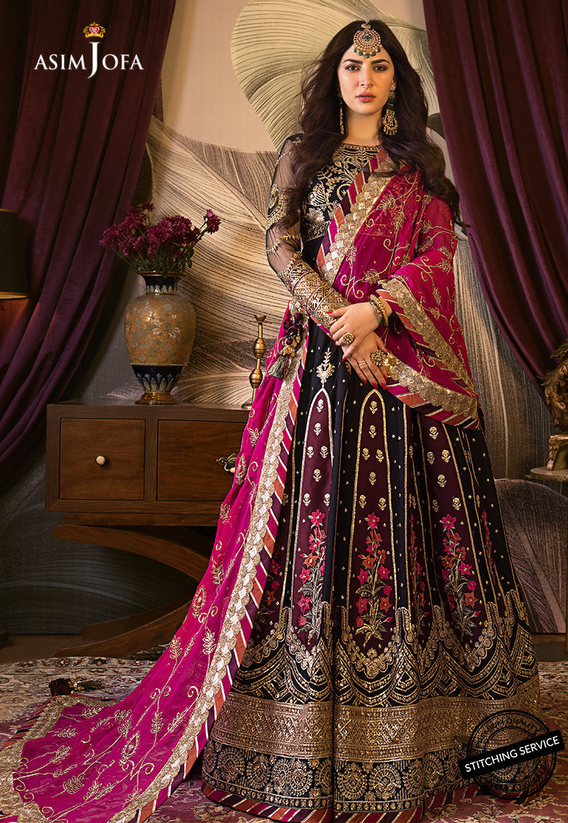 AJBN-06 | Asim Jofa Baad-e-Naubahar Wedding Collection 2022 | Embroidered Net Suits