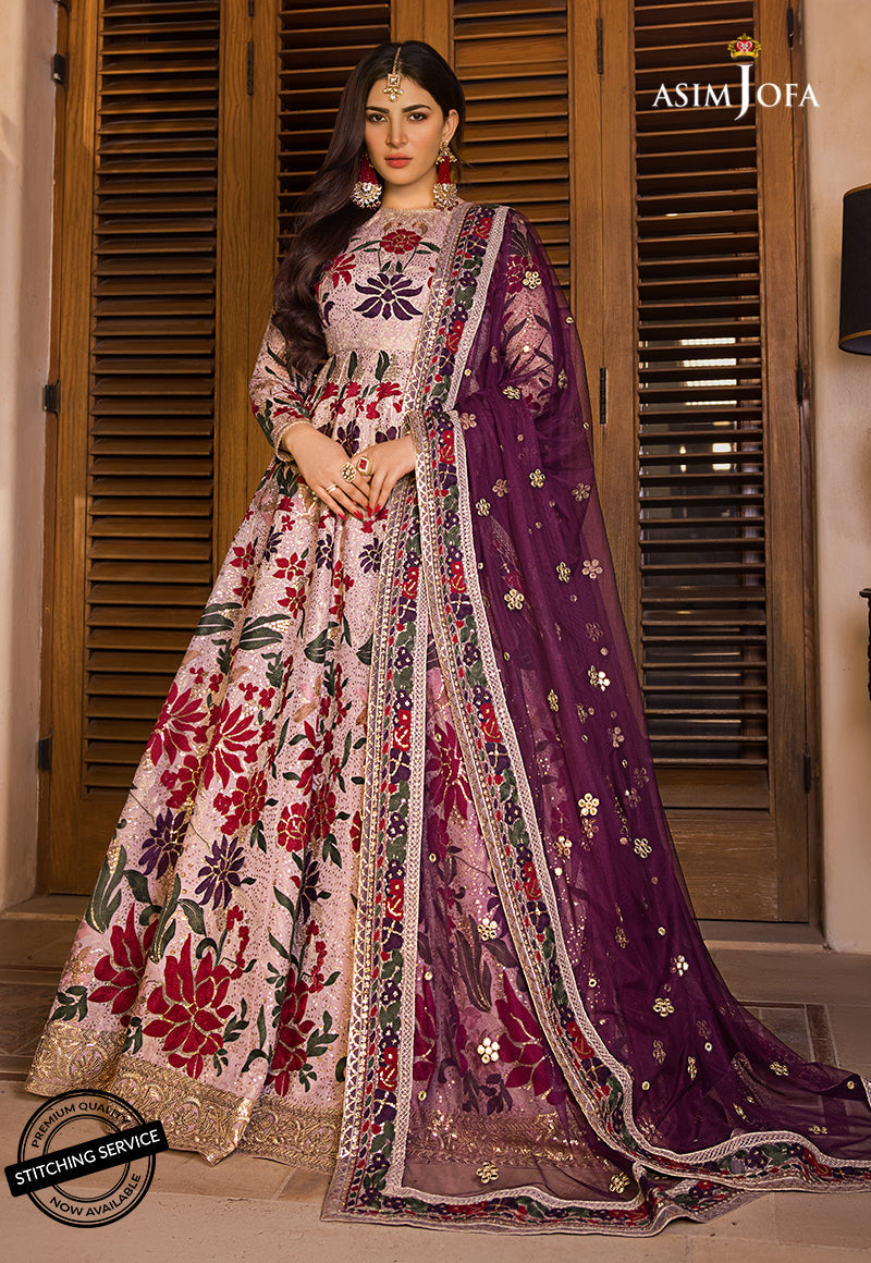 AJBN-07 | Asim Jofa Baad-e-Naubahar Wedding Collection 2022 | Embroidered Organza Suits