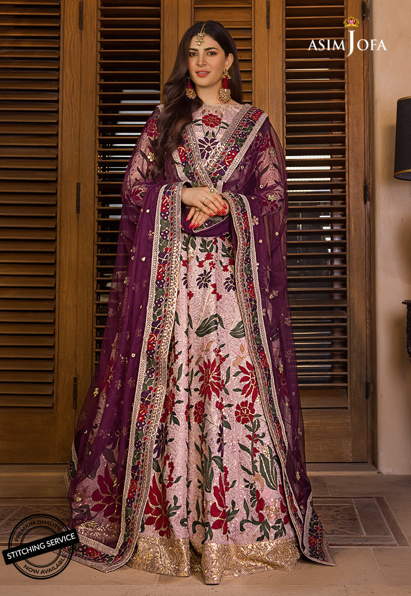 AJBN-07 | Asim Jofa Baad-e-Naubahar Wedding Collection 2022 | Embroidered Organza Suits