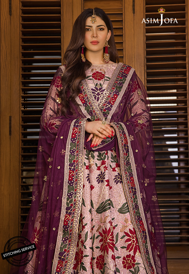 AJBN-07 | Asim Jofa Baad-e-Naubahar Wedding Collection 2022 | Embroidered Organza Suits