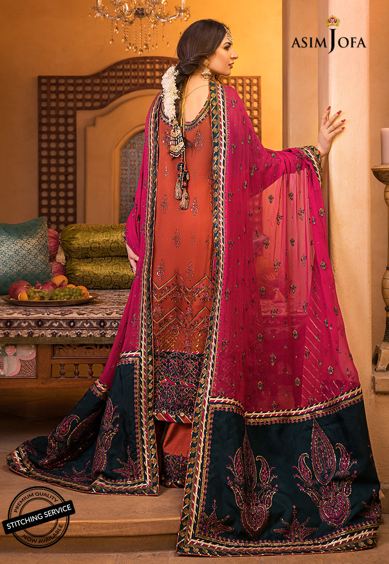 AJBN-08 | Asim Jofa Baad-e-Naubahar Wedding Collection 2022 | Embroidered Chiffon Suits