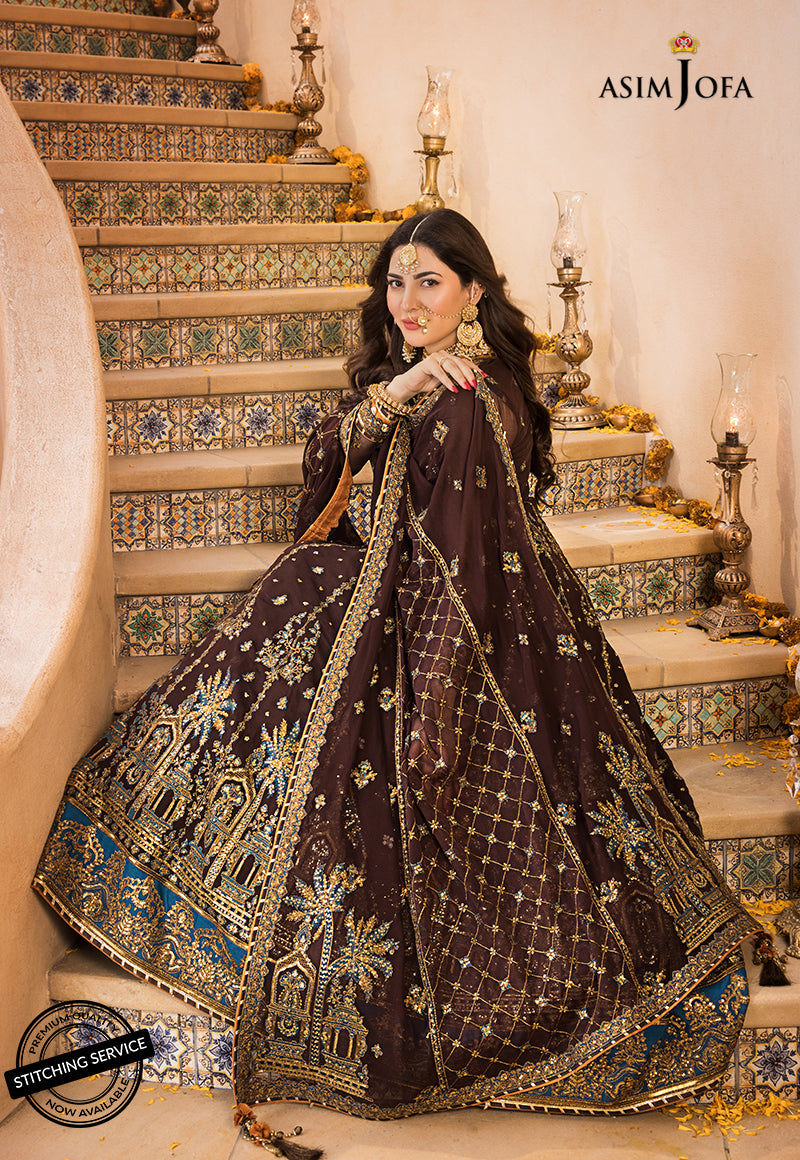 AJBN-09 | Asim Jofa Baad-e-Naubahar Wedding Collection 2022 | Embroidered Chiffon Suits
