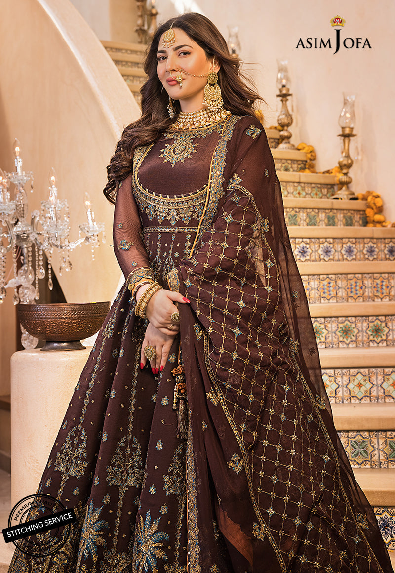 AJBN-09 | Asim Jofa Baad-e-Naubahar Wedding Collection 2022 | Embroidered Chiffon Suits