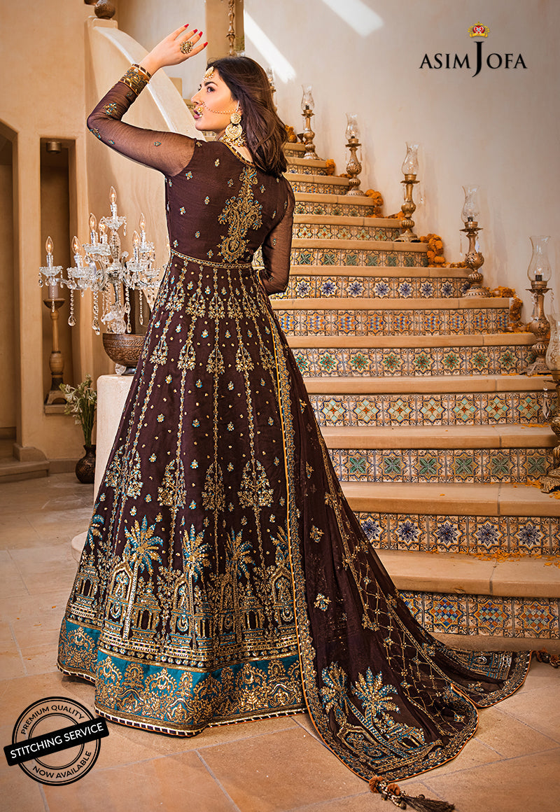 AJBN-09 | Asim Jofa Baad-e-Naubahar Wedding Collection 2022 | Embroidered Chiffon Suits