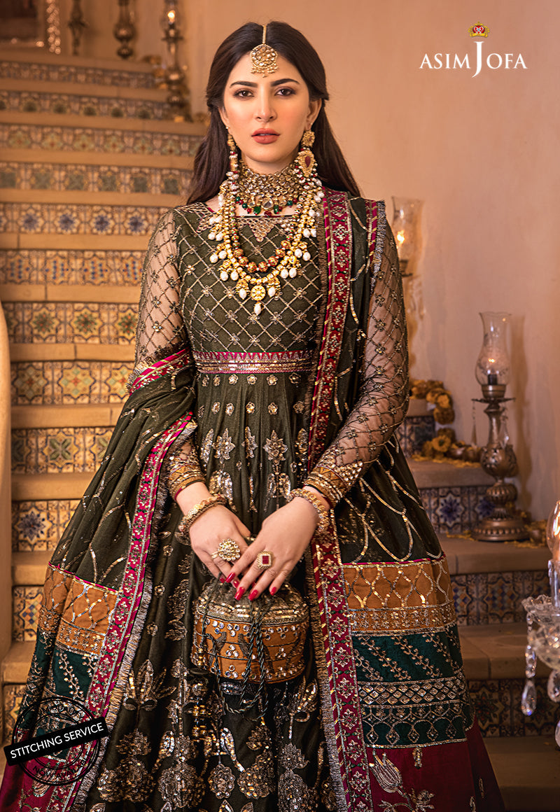 AJBN-10 | Asim Jofa Baad-e-Naubahar Wedding Collection 2022 | Embroidered Net Suits