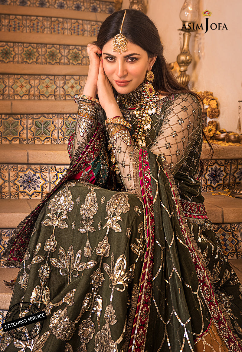 AJBN-10 | Asim Jofa Baad-e-Naubahar Wedding Collection 2022 | Embroidered Net Suits