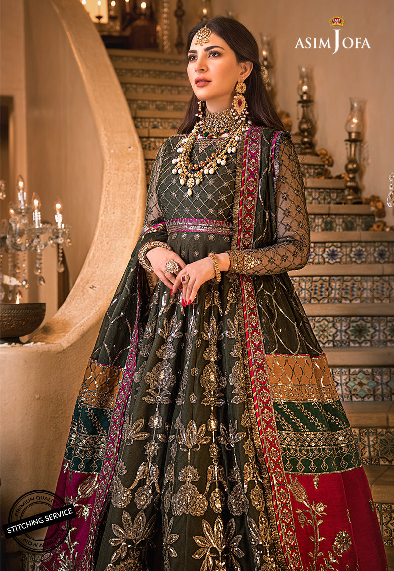 AJBN-10 | Asim Jofa Baad-e-Naubahar Wedding Collection 2022 | Embroidered Net Suits