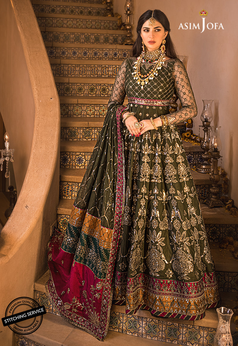 AJBN-10 | Asim Jofa Baad-e-Naubahar Wedding Collection 2022 | Embroidered Net Suits