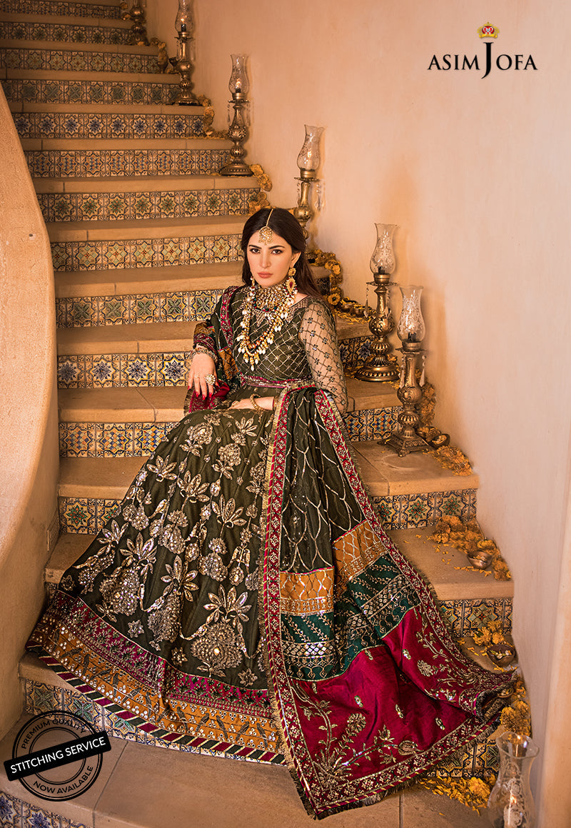 AJBN-10 | Asim Jofa Baad-e-Naubahar Wedding Collection 2022 | Embroidered Net Suits
