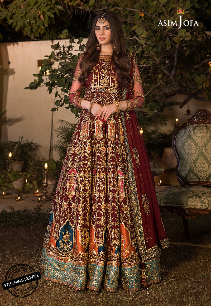 AJBN-11 | Asim Jofa Baad-e-Naubahar Wedding Collection 2022 | Embroidered Net Suits