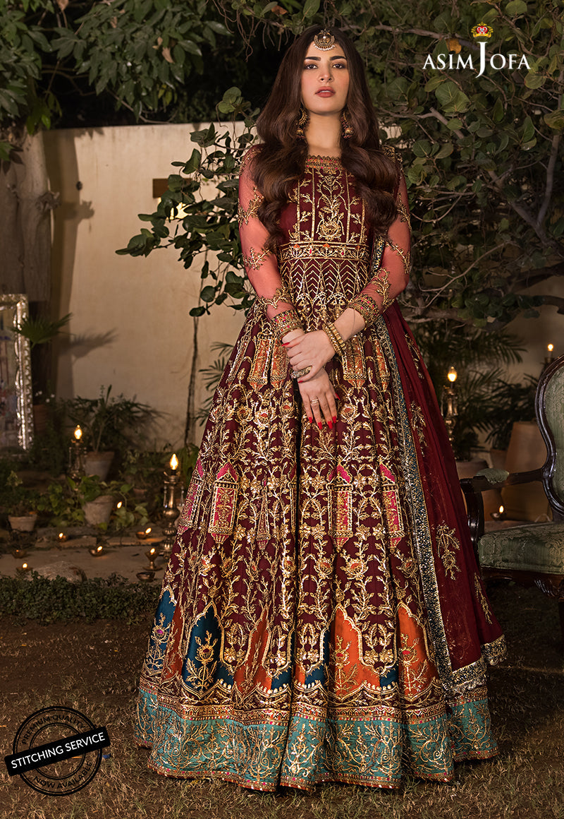 AJBN-11 | Asim Jofa Baad-e-Naubahar Wedding Collection 2022 | Embroidered Net Suits