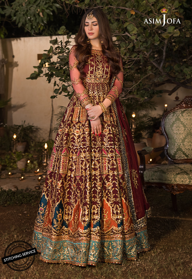 AJBN-11 | Asim Jofa Baad-e-Naubahar Wedding Collection 2022 | Embroidered Net Suits
