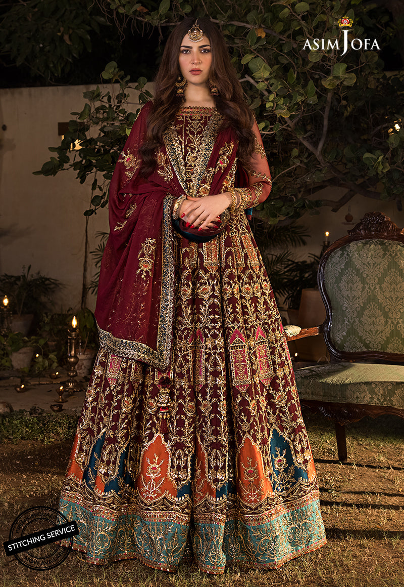 AJBN-11 | Asim Jofa Baad-e-Naubahar Wedding Collection 2022 | Embroidered Net Suits