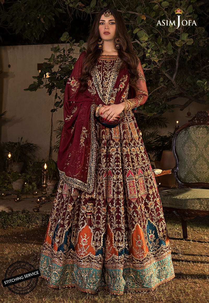 AJBN-11 | Asim Jofa Baad-e-Naubahar Wedding Collection 2022 | Embroidered Net Suits