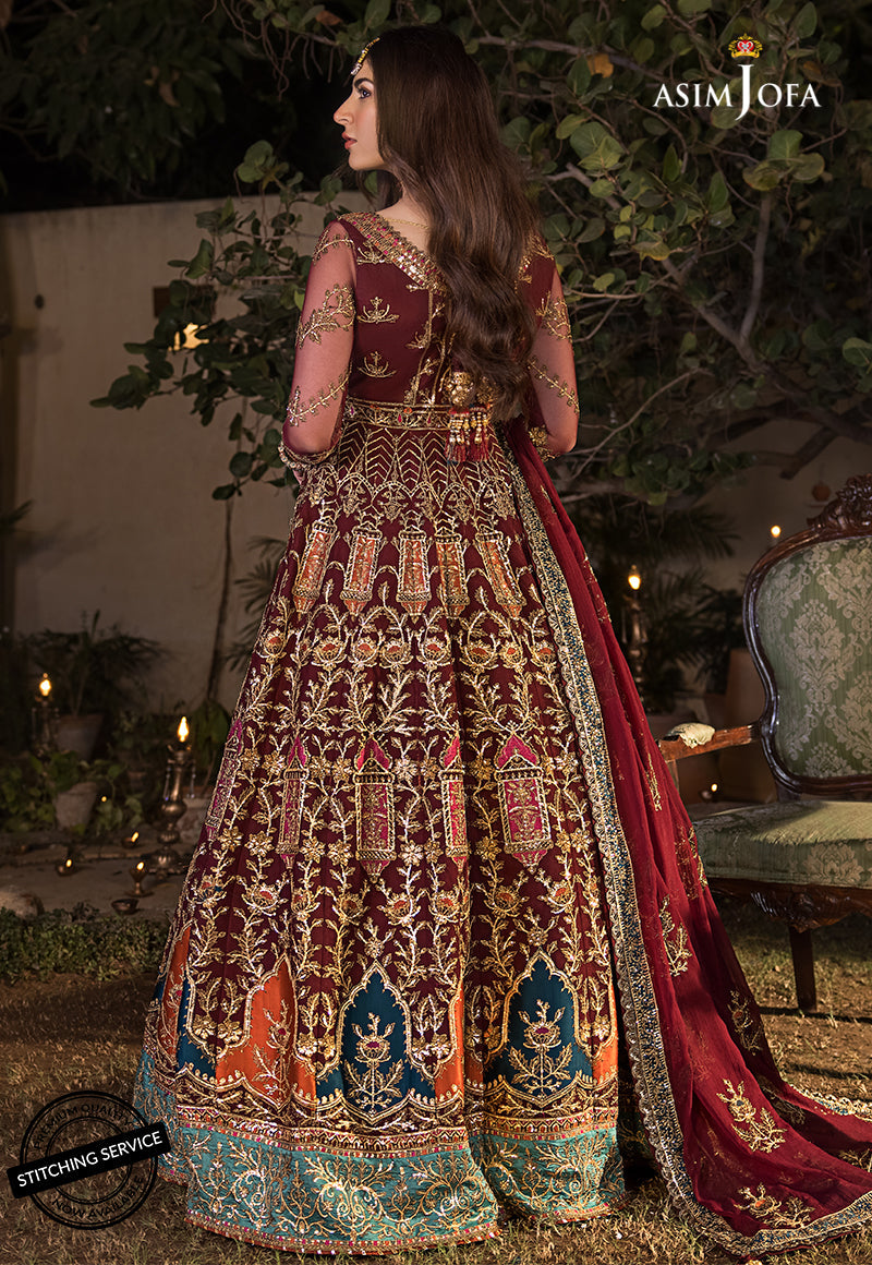 AJBN-11 | Asim Jofa Baad-e-Naubahar Wedding Collection 2022 | Embroidered Net Suits