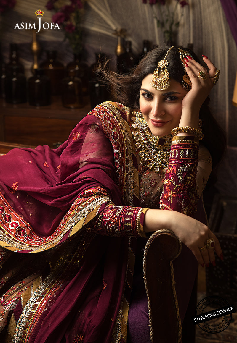 AJBN-12 | Asim Jofa Baad-e-Naubahar Wedding Collection 2022 | Embroidered Net Suits