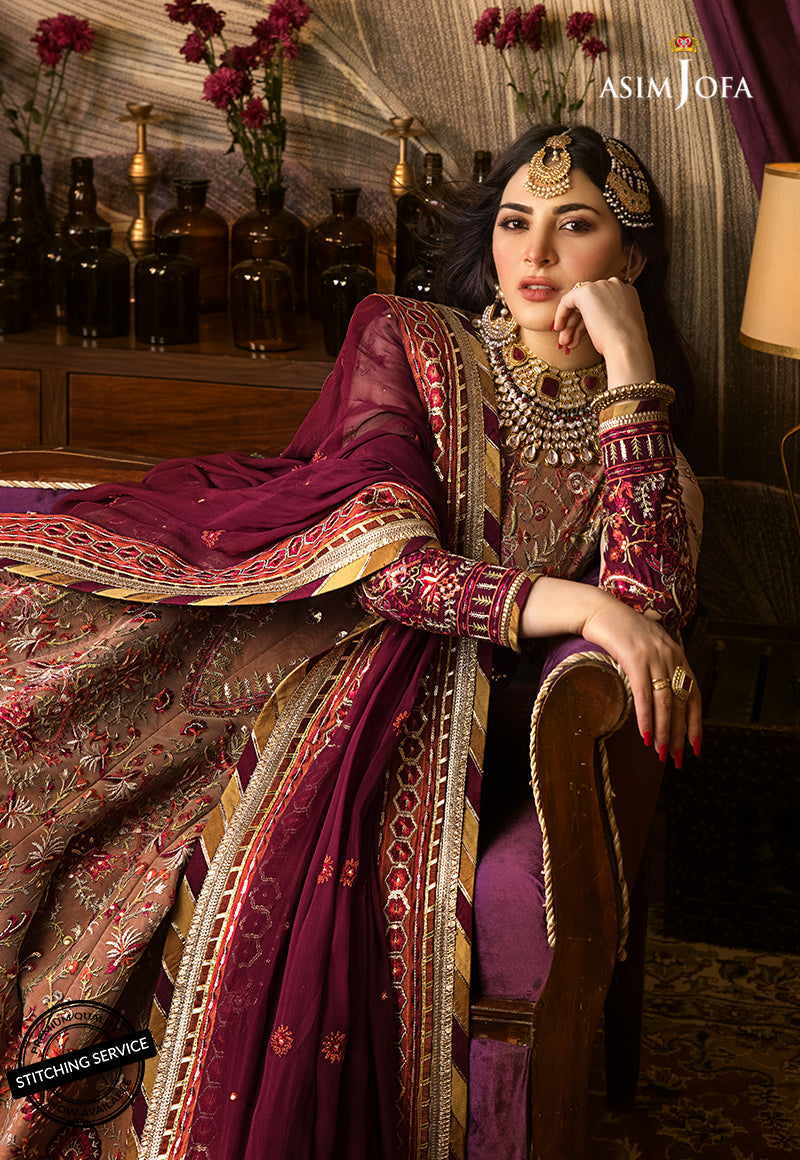 AJBN-12 | Asim Jofa Baad-e-Naubahar Wedding Collection 2022 | Embroidered Net Suits