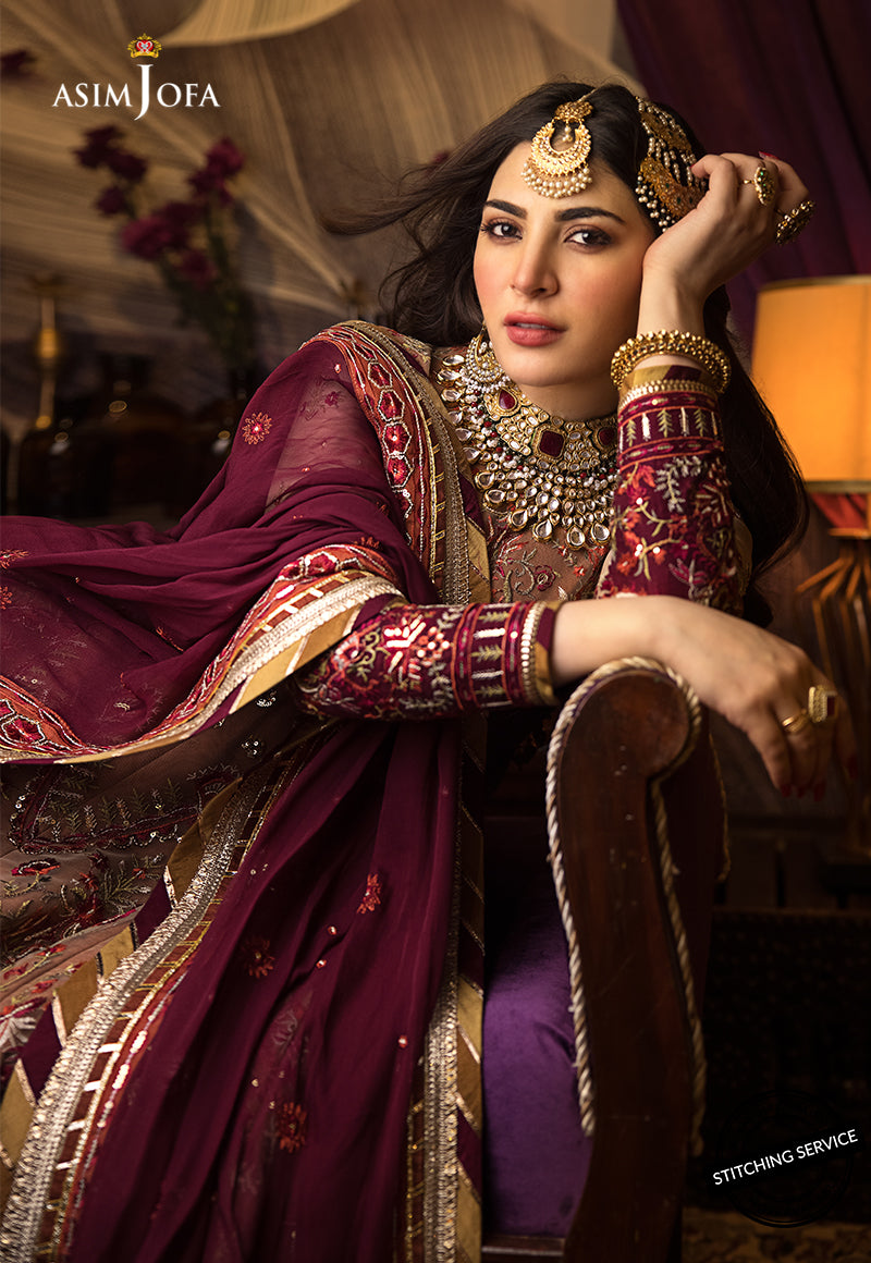 AJBN-12 | Asim Jofa Baad-e-Naubahar Wedding Collection 2022 | Embroidered Net Suits