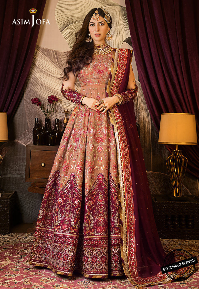 AJBN-12 | Asim Jofa Baad-e-Naubahar Wedding Collection 2022 | Embroidered Net Suits