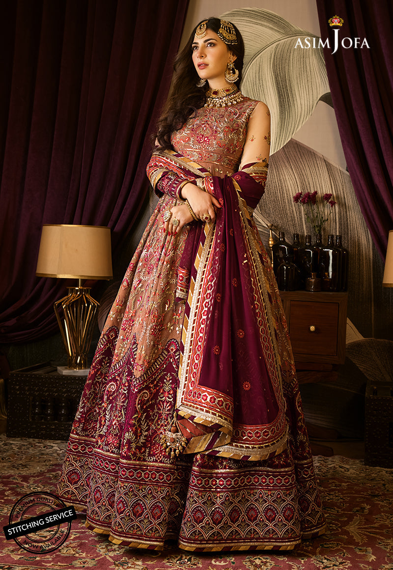 AJBN-12 | Asim Jofa Baad-e-Naubahar Wedding Collection 2022 | Embroidered Net Suits