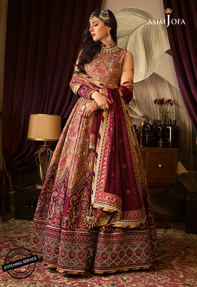 AJBN-12 | Asim Jofa Baad-e-Naubahar Wedding Collection 2022 | Embroidered Net Suits