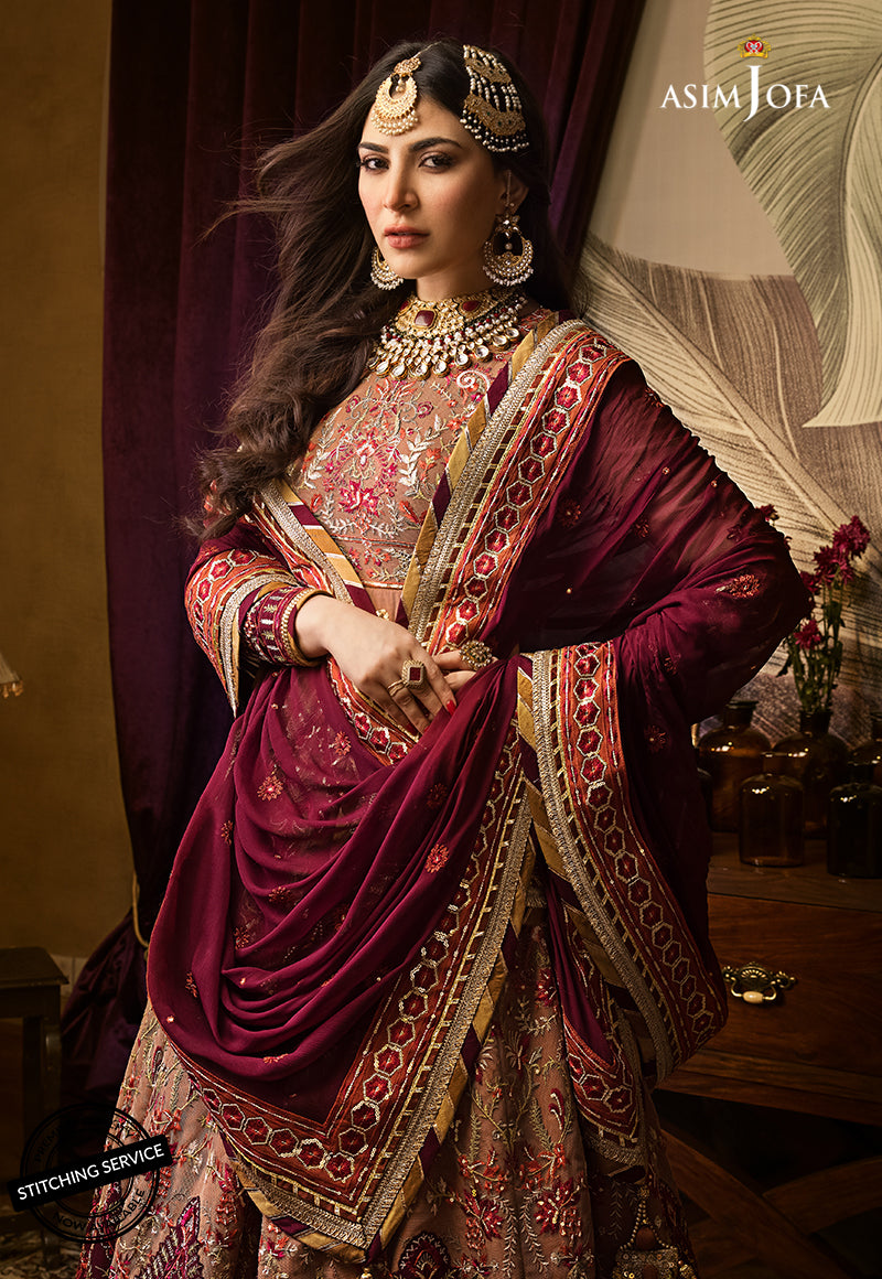 AJBN-12 | Asim Jofa Baad-e-Naubahar Wedding Collection 2022 | Embroidered Net Suits