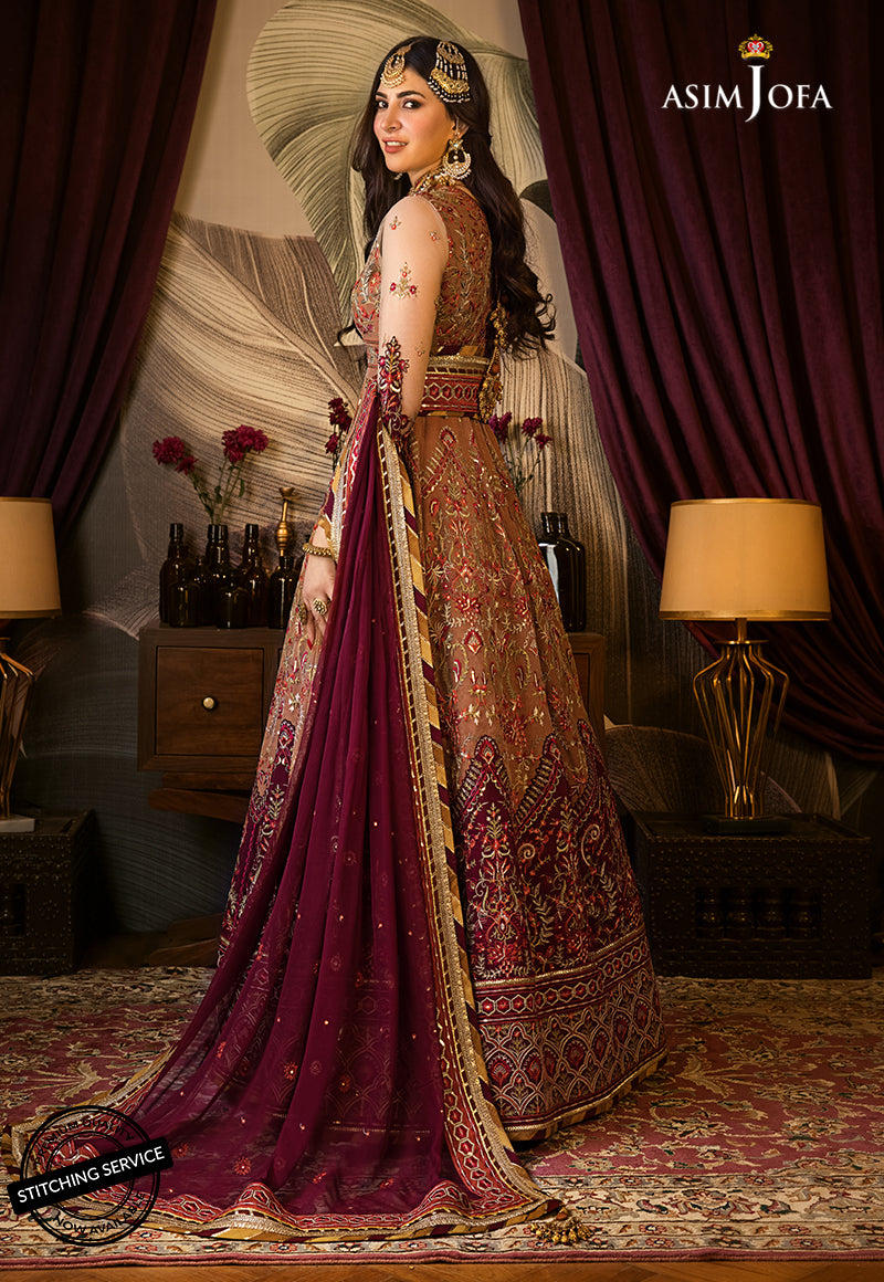 AJBN-12 | Asim Jofa Baad-e-Naubahar Wedding Collection 2022 | Embroidered Net Suits