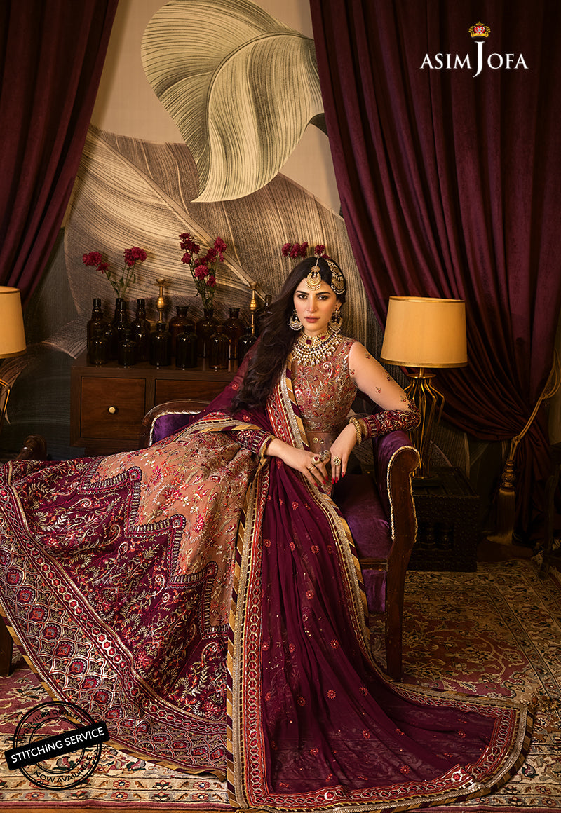 AJBN-12 | Asim Jofa Baad-e-Naubahar Wedding Collection 2022 | Embroidered Net Suits