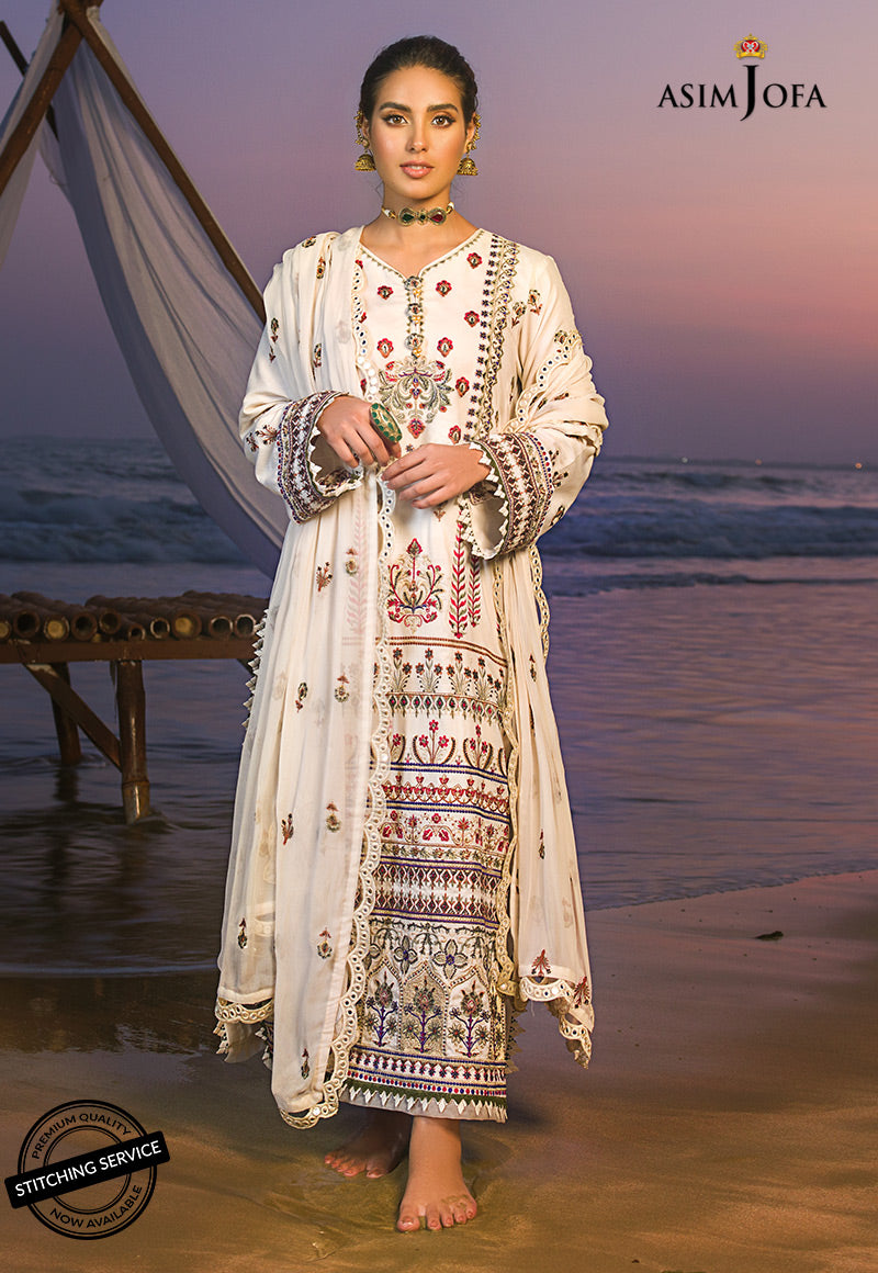 AJCK-01 | Asim Jofa Chikankari Eid Collection 2022 | Unstitched Embroidered Lawn Suit