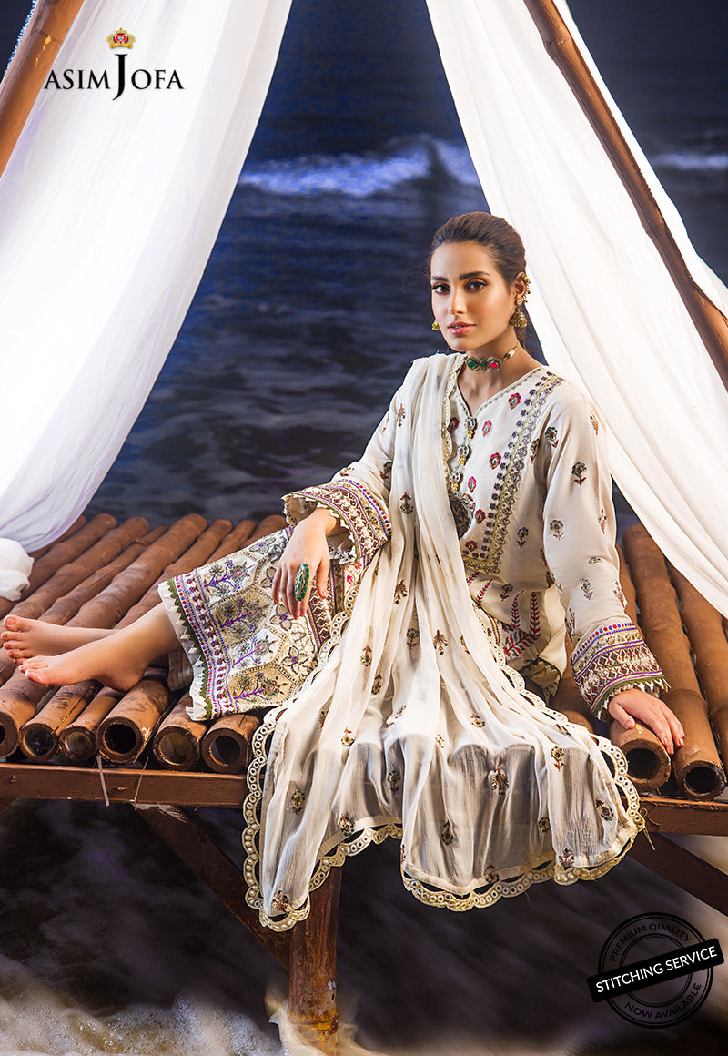 AJCK-01 | Asim Jofa Chikankari Eid Collection 2022 | Unstitched Embroidered Lawn Suit