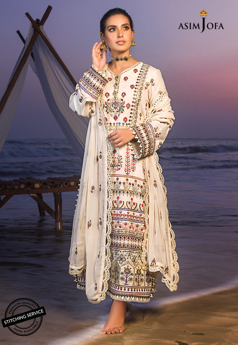 AJCK-01 | Asim Jofa Chikankari Eid Collection 2022 | Unstitched Embroidered Lawn Suit