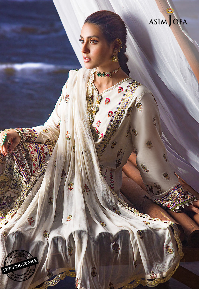 AJCK-01 | Asim Jofa Chikankari Eid Collection 2022 | Unstitched Embroidered Lawn Suit