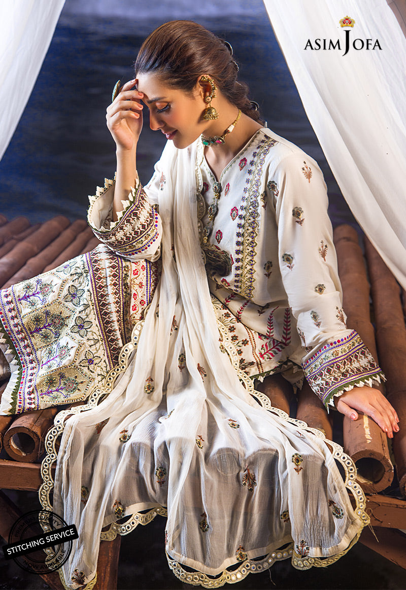 AJCK-01 | Asim Jofa Chikankari Eid Collection 2022 | Unstitched Embroidered Lawn Suit