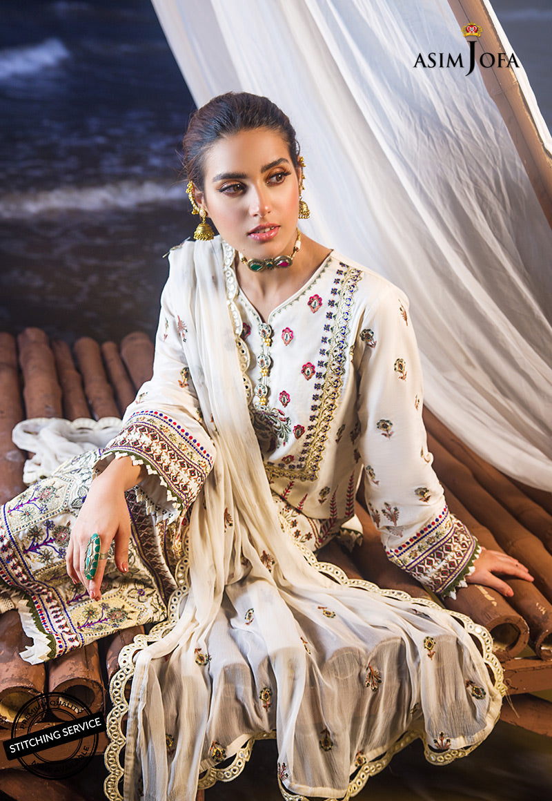 AJCK-01 | Asim Jofa Chikankari Eid Collection 2022 | Unstitched Embroidered Lawn Suit