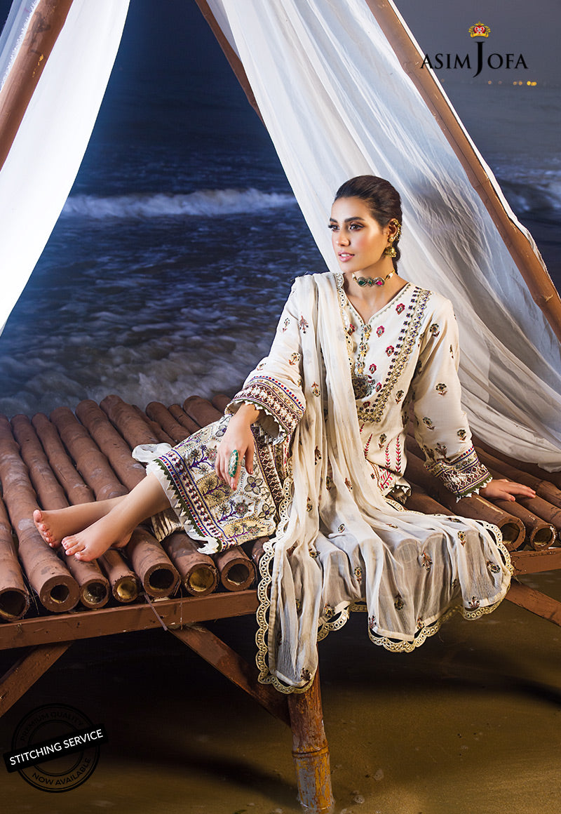 AJCK-01 | Asim Jofa Chikankari Eid Collection 2022 | Unstitched Embroidered Lawn Suit
