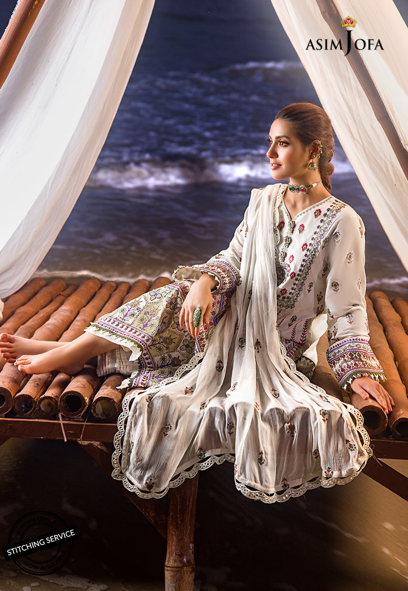 AJCK-01 | Asim Jofa Chikankari Eid Collection 2022 | Unstitched Embroidered Lawn Suit