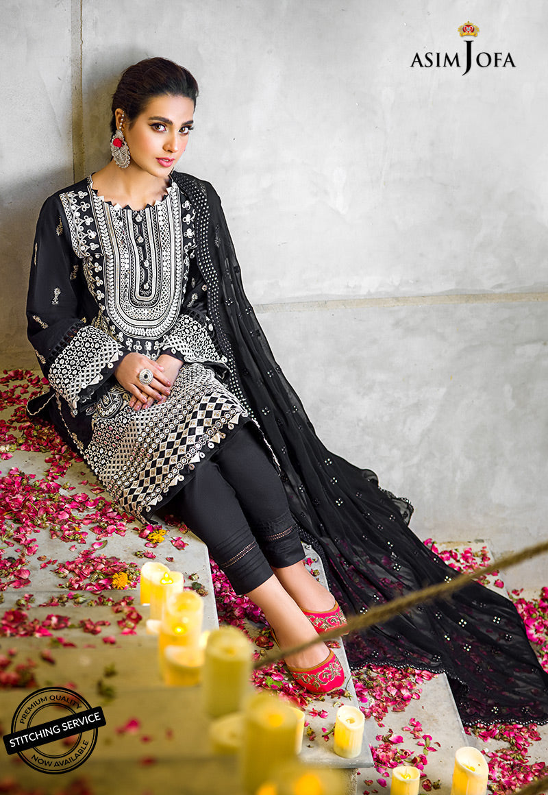 AJCK-02 | Asim Jofa Chikankari Eid Collection 2022 | Unstitched Embroidered Lawn Suit