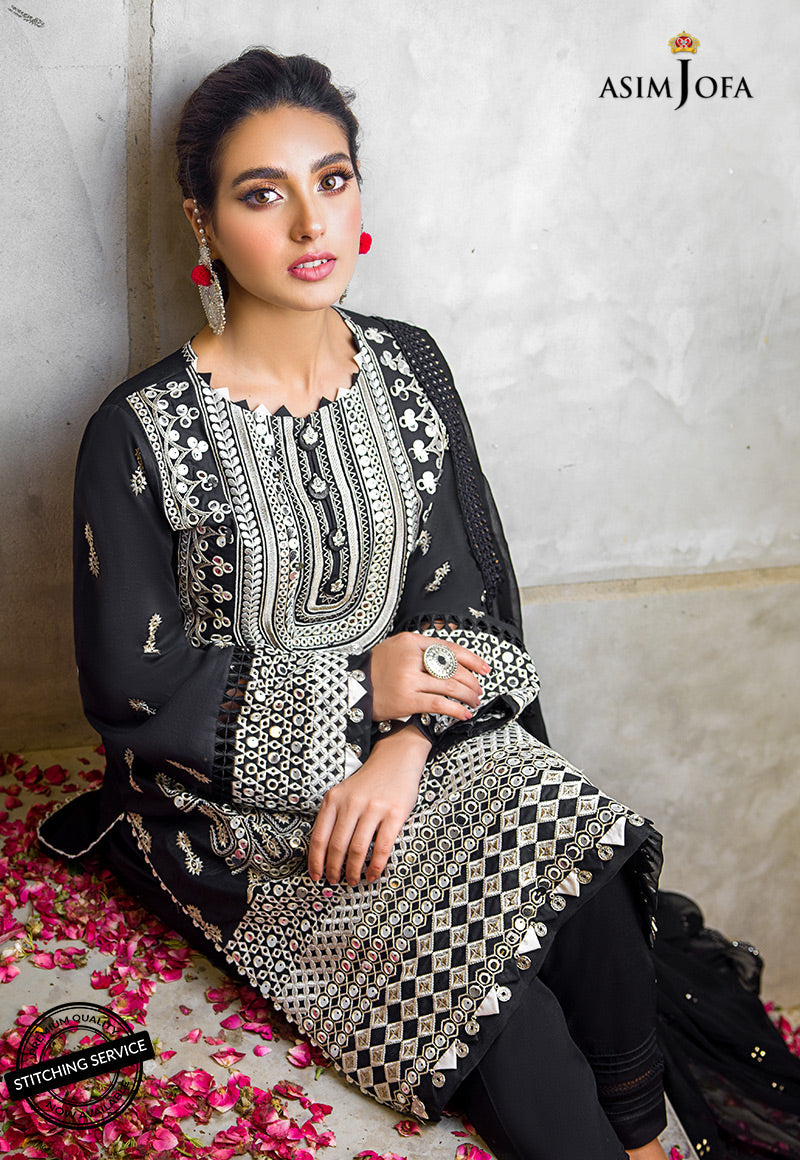 AJCK-02 | Asim Jofa Chikankari Eid Collection 2022 | Unstitched Embroidered Lawn Suit