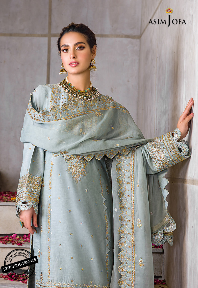 AJCK-03 | Asim Jofa Chikankari Eid Collection 2022 | Unstitched Embroidered Lawn Suit