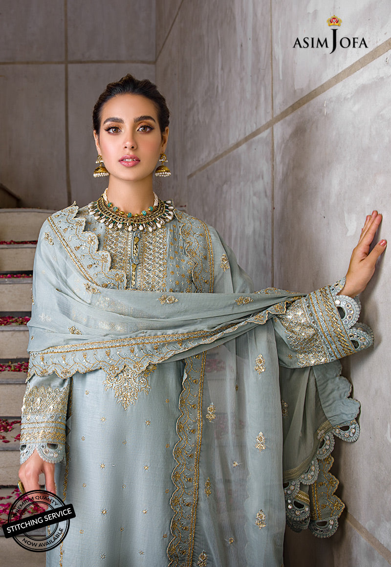 AJCK-03 | Asim Jofa Chikankari Eid Collection 2022 | Unstitched Embroidered Lawn Suit